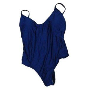 JCrew $110 Ruched Back One-Piece Swimsuit Sz 2 Navy Blue H8250 PWW